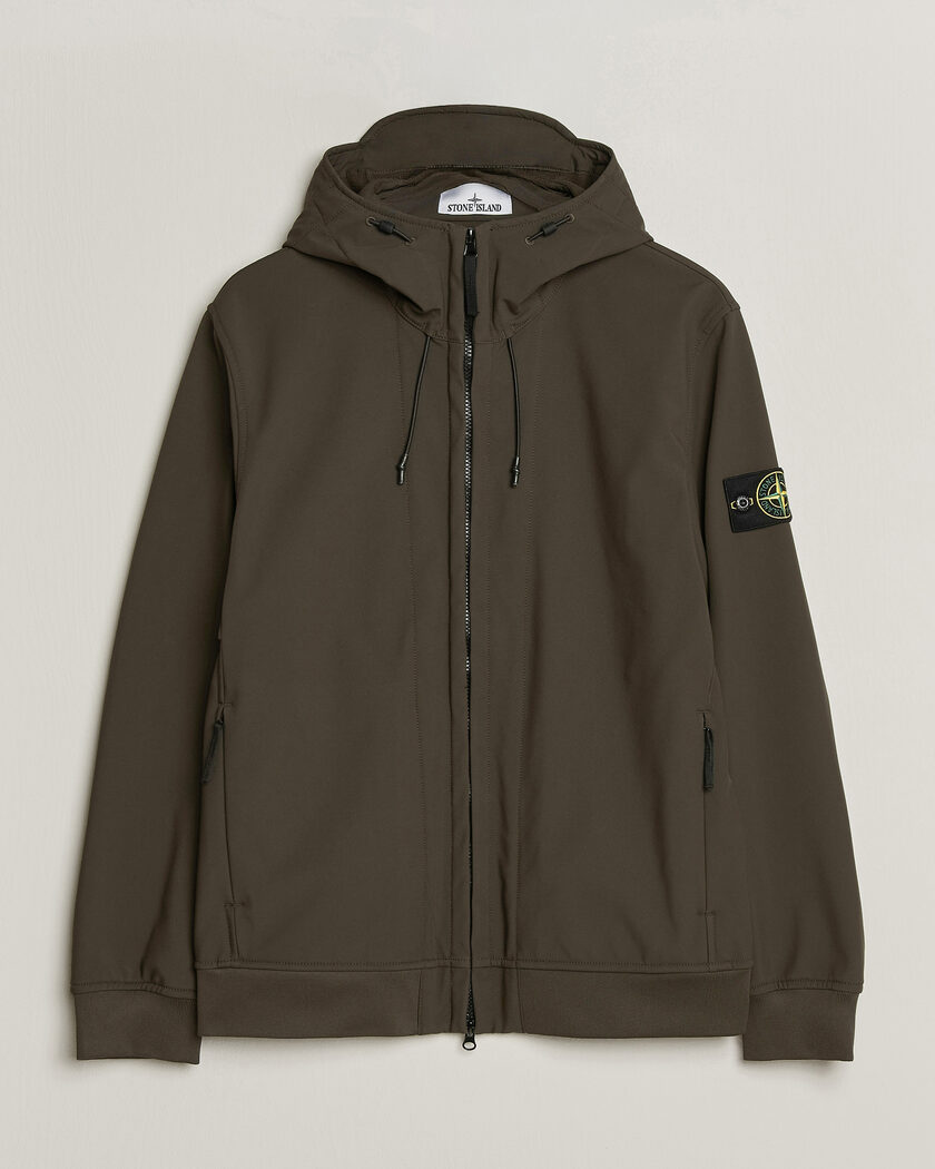  Stone Island Short Hooded Soft Shell Jacket Coal Grey – Grau
