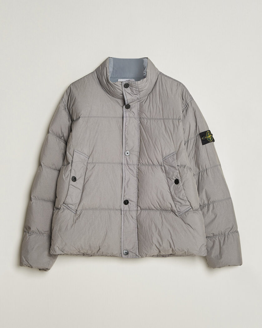 Stone Island Crinkle Reps Padded Down Jacket Grey – Grau