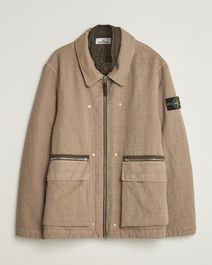 Stone Island Diagonal Cotton/Wool Field Jacket Biscuit – Beige