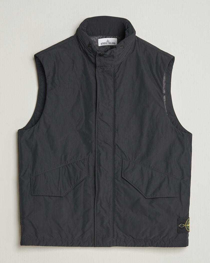Stone Island Micro Twill Padded Vest Black – Schwarz