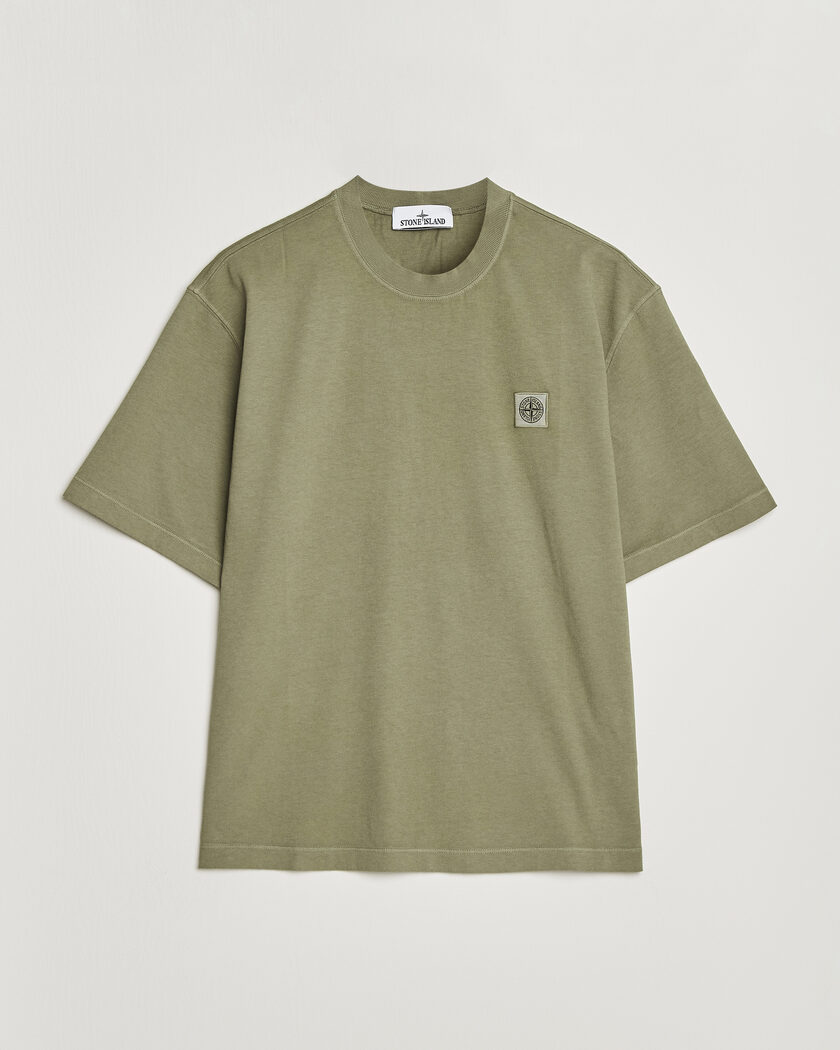 Stone Island Combed Organic Cotton T-Shirt Miltary Green – Grün