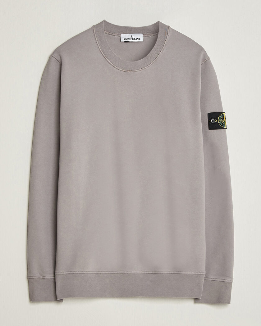 Stone Island Garment Dyed Fleece Sweatshirt Grey – Grau