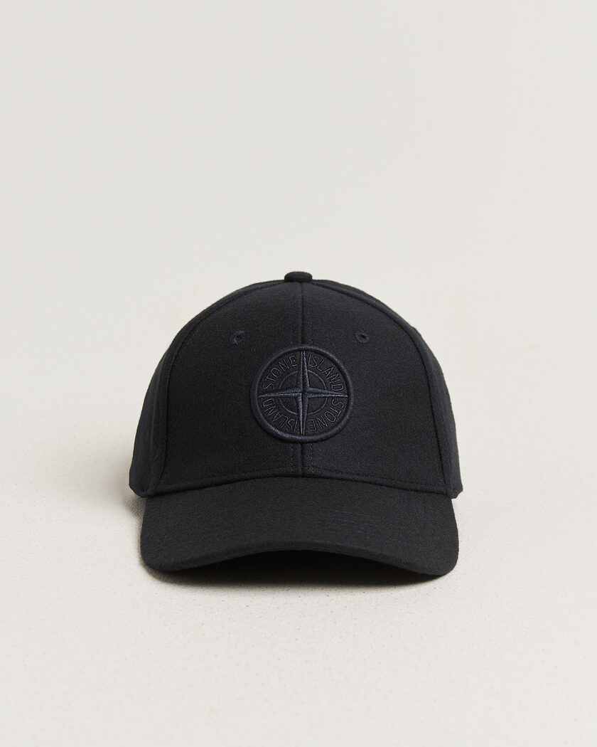 Stone Island Wool/Nylon Flannel Cap Navy Blue – Blau