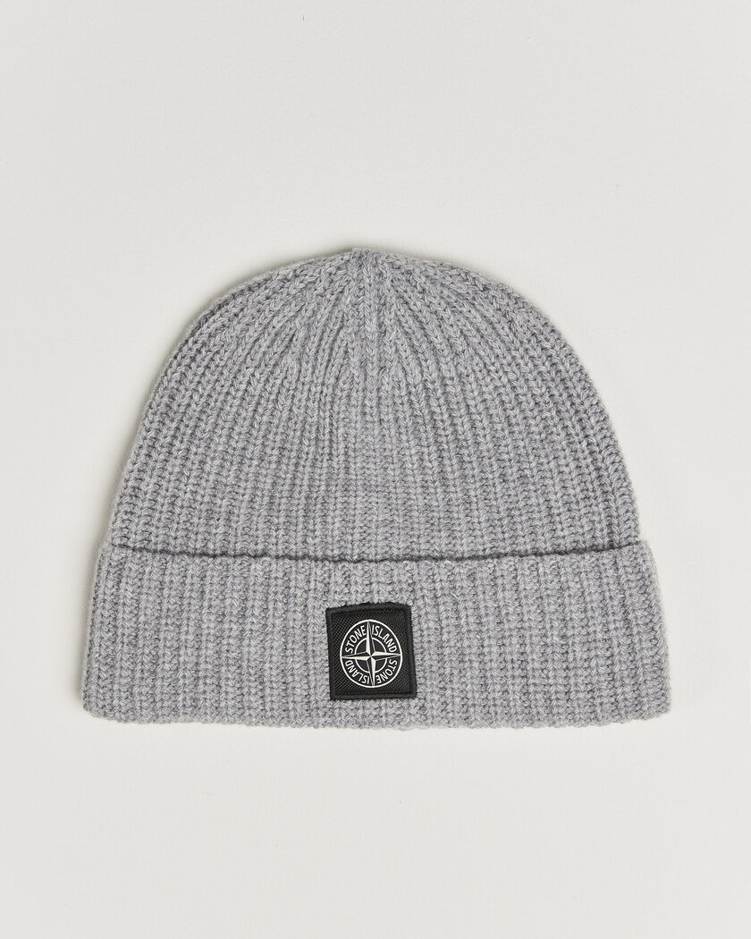 Stone Island Geelong Wool Hat Grey Melange – Grau