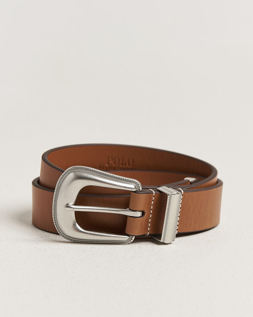 Polo Ralph Lauren Western Denim Belt Tan – Beige