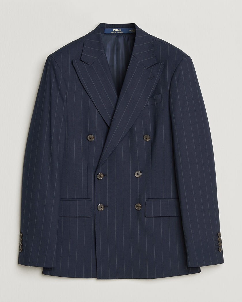 Polo Ralph Lauren Double Breasted Rope Stripe Sportcoat Navy/Grey – Blau