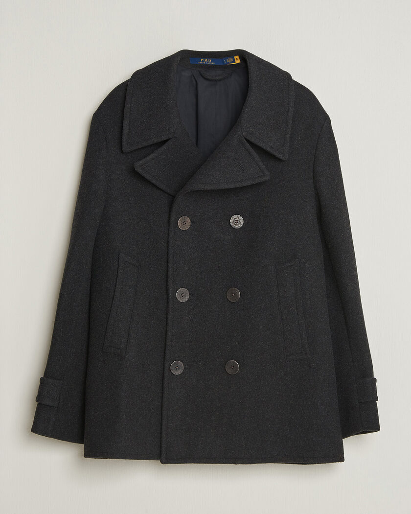 Polo Ralph Lauren Lightweight Melton Peacoat Charcoal – Grau