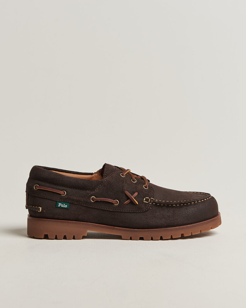 Polo Ralph Lauren Ranger Deck Suede Boat Shoe Dark Chocolate – Braun