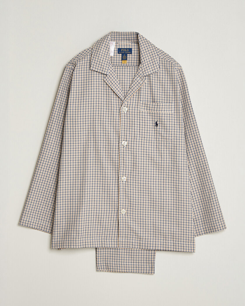 Polo Ralph Lauren Pyjamas Set Khaki White Multi – Mehrfarbig