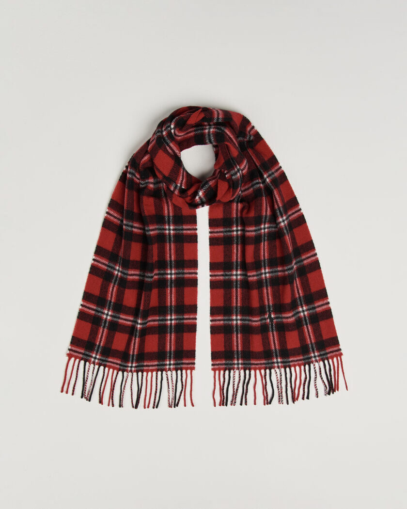 Polo Ralph Lauren Classic Wool Scarf Red/Black – Mehrfarbig