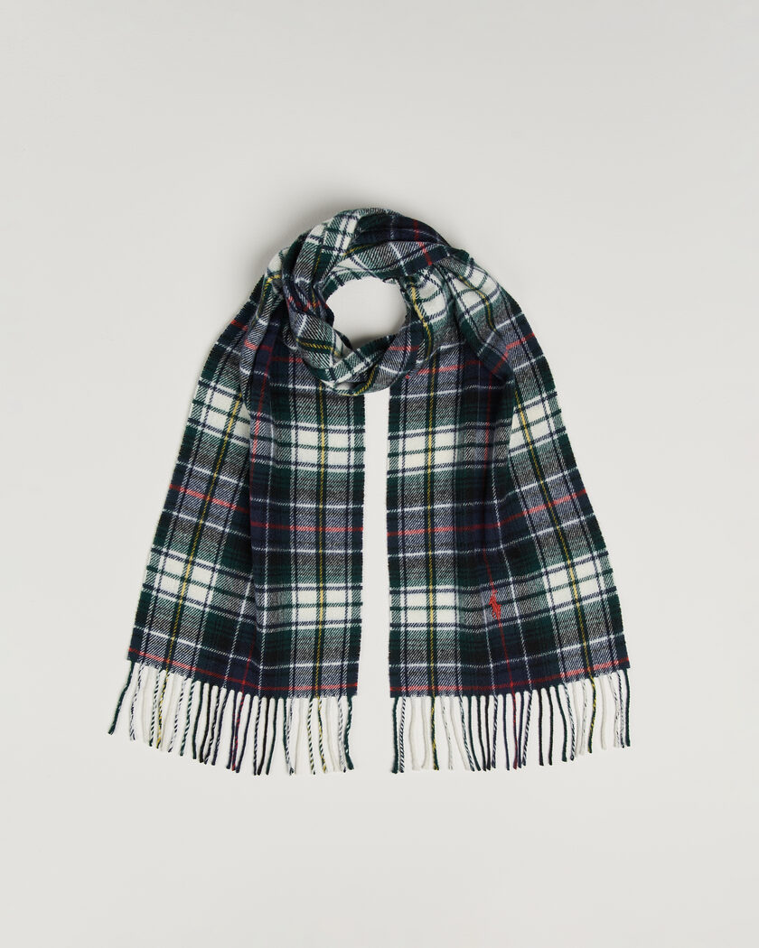 Polo Ralph Lauren Classic Wool Scarf Cream Multi – Mehrfarbig