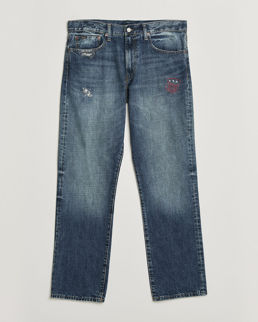 Polo Ralph Lauren Straight Fit Rigid Denim Jeans Rhinebeck – Blau