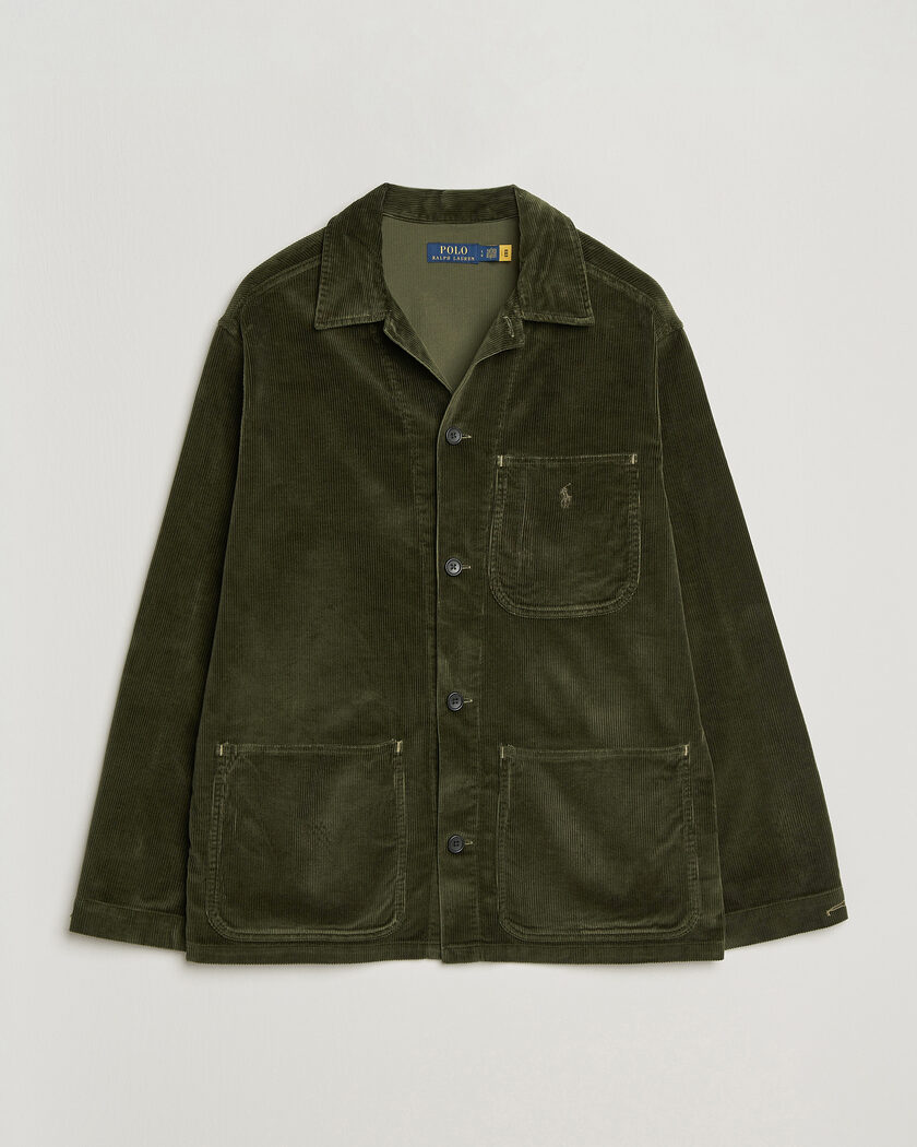 Polo Ralph Lauren Corduroy Overshirt Company Olive – Grün