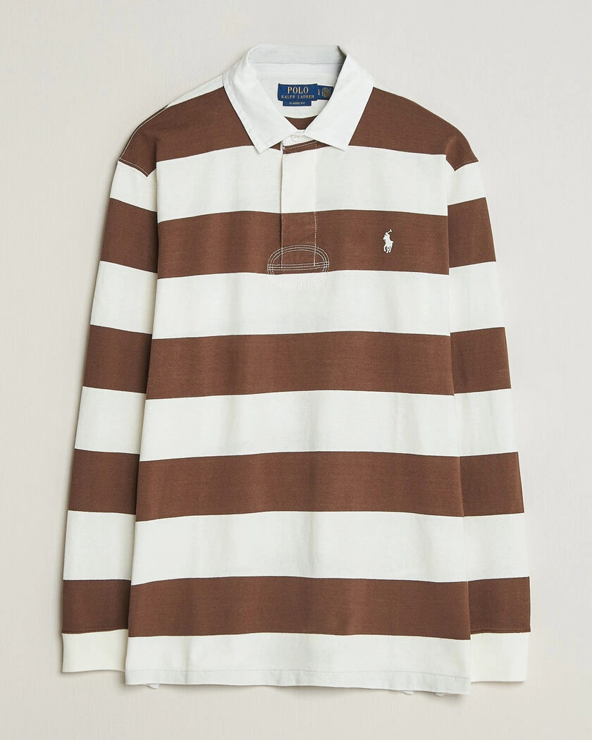 Polo Ralph Lauren Striped Jersey Rugger Cream/Brown – Mehrfarbig