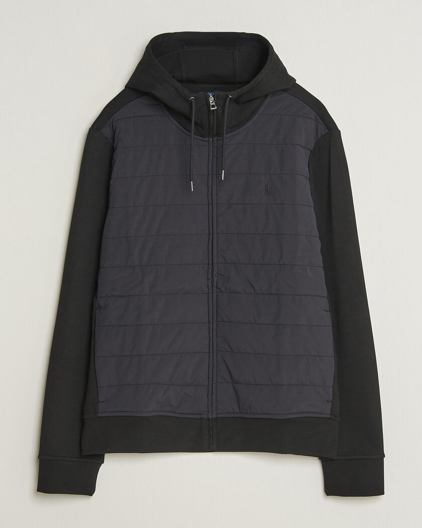 Polo Ralph Lauren Double Knitted Jaquard Full Zip Hoodie Polo Black – Schwarz