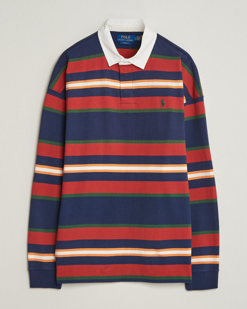 Polo Ralph Lauren Knitted Rugby Pullover Newport Navy Multi – Mehrfarbig