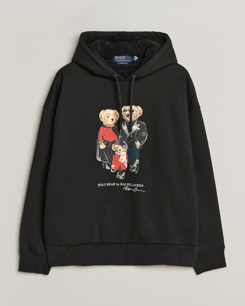Polo Ralph Lauren Magic Fleece Bear Hoodie Polo Black – Schwarz