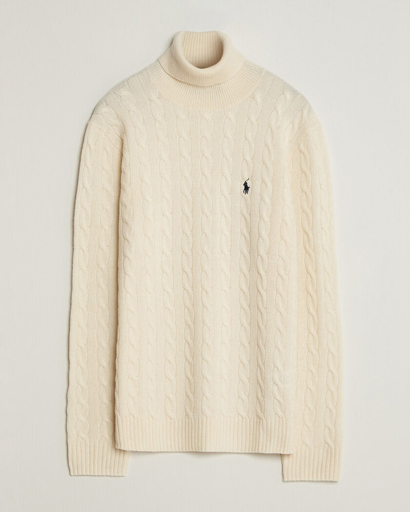 Polo Ralph Lauren Wool/Cashmere Rollneck Andover Cream – Weiß
