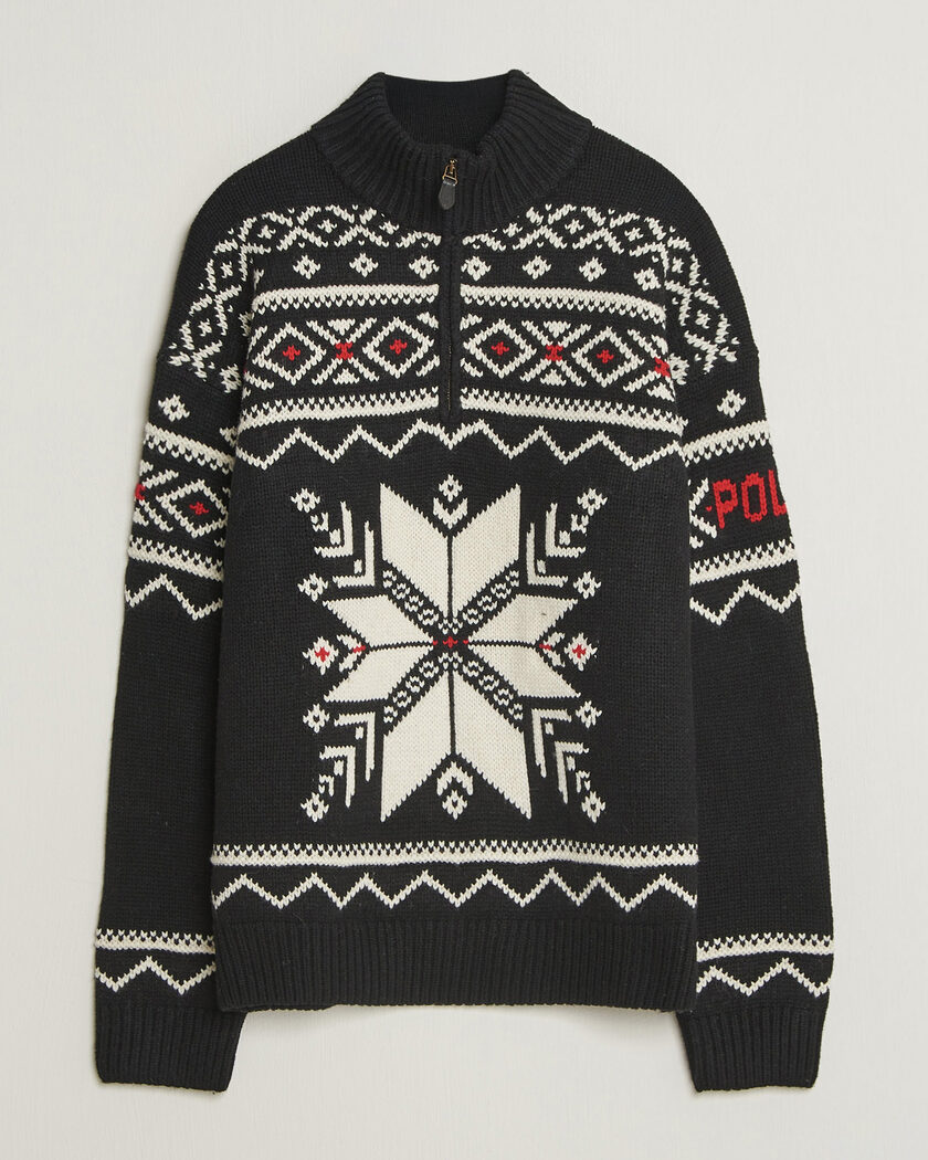 Polo Ralph Lauren Wool Cotton Blend Sweater Black Combo – Schwarz