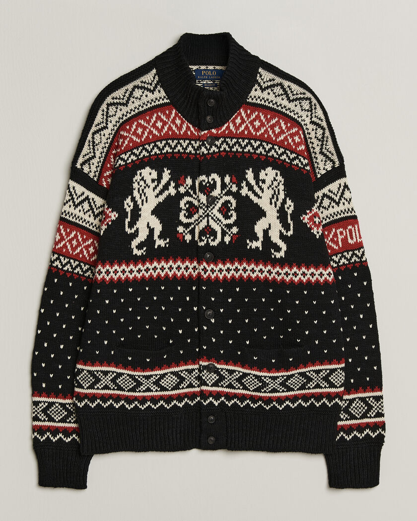 Polo Ralph Lauren Cotton/Cashmere Cardigan Black Combo – Schwarz