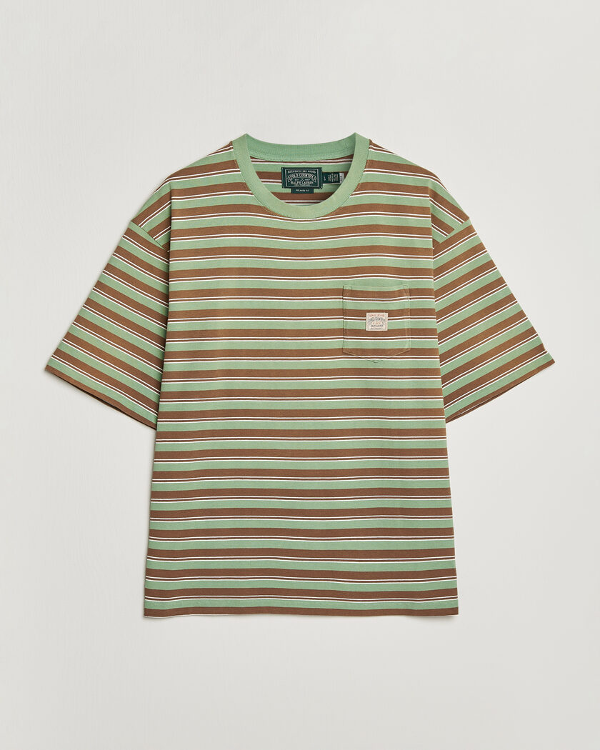 Polo Ralph Lauren Relaxed Fit Striped T-Shirt Outback Green – Braun
