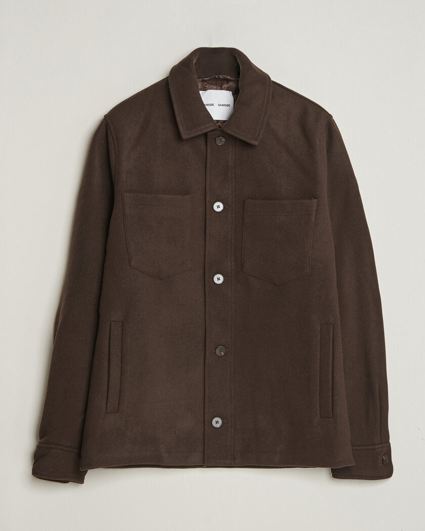 Samsøe Samsøe Pally Padded Shirt Jacket Delicioso – Braun