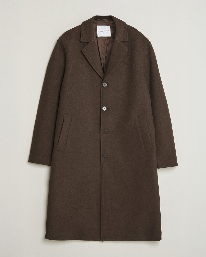 Samsøe Samsøe Falco Wool Coat Delicioso – Braun