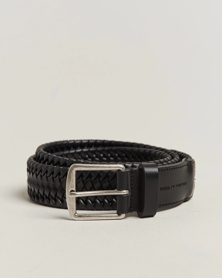 Tiger of Sweden Braidant Braided Belt Black – Schwarz