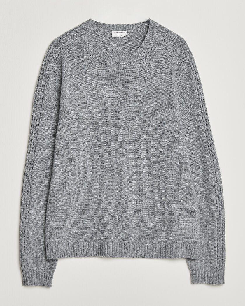 Tiger of Sweden Wilfred Wool/Cashmere Sweater Light Grey Melange – Grau