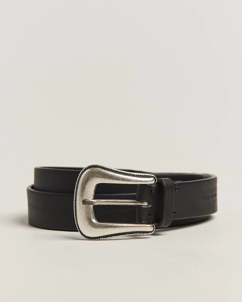Tiger of Sweden Ecus Leather Western Belt Black – Schwarz