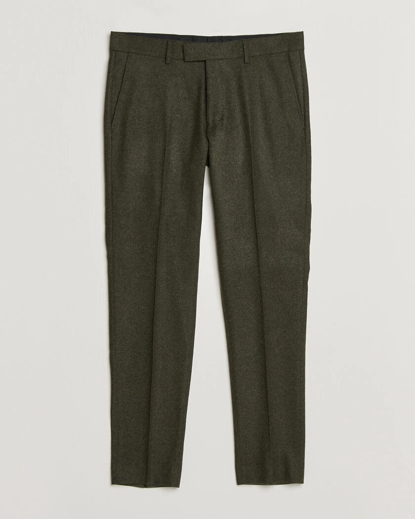 Tiger of Sweden Tenuta Wool Flannel Suit Trousers Muted Canopy – Grün