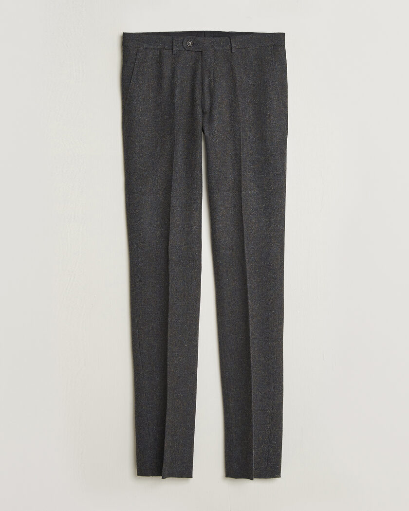 Walker Slater Edward Shetland Wool Donegal Trousers Navy – Blau