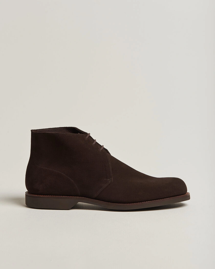 Crockett & Jones Unlined Chukka 4 Boot Dark Brown Suede – Braun