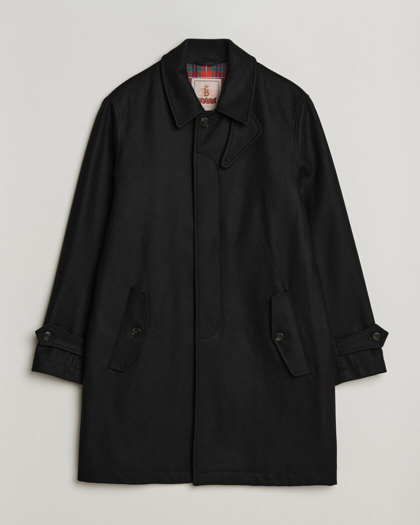 Baracuta G10 Melton Wool Coat Black – Schwarz