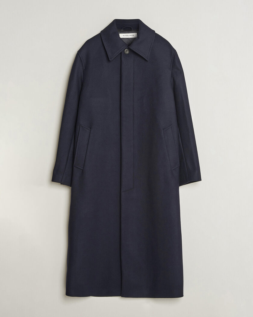 Sunflower Wool Blend Winter Coat Navy – Blau