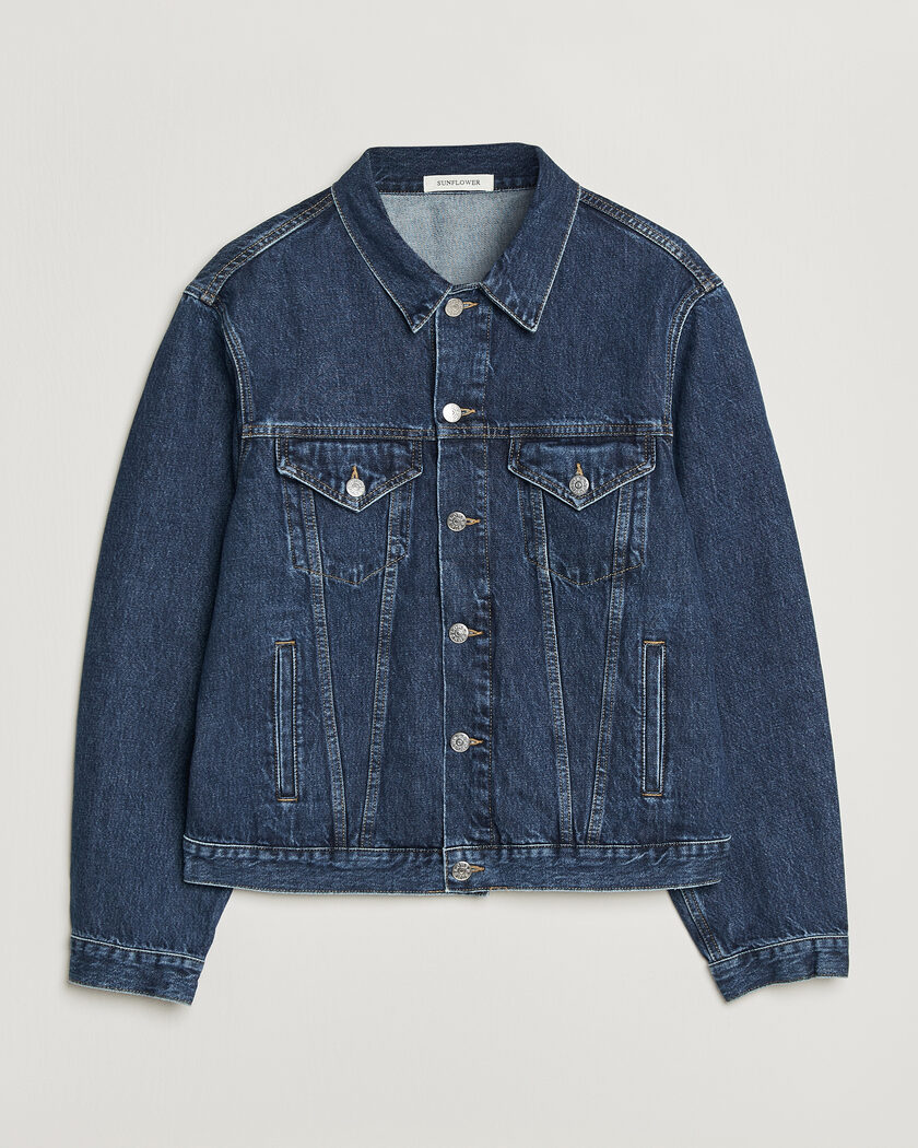 Sunflower Trucker Denim Jacket Blue Wash – Blau