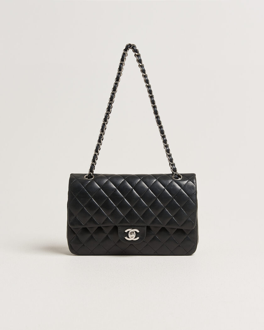 Chanel Pre-Owned Classic Medium Double Flap Bag Lambskin Black – Schwarz