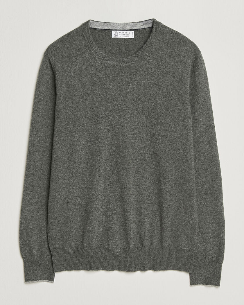 Brunello Cucinelli 2 Ply Cashmere Pullover Forest Green – Grün