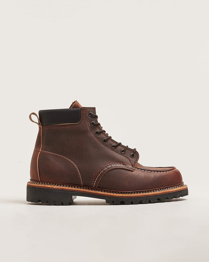 Red Wing Shoes Norway Moc Toe Boot Copper Rough/Though Leather – Braun