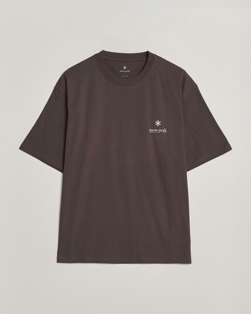 Snow Peak Soft Cotton Relaxed Logo T-Shirt Brown – Braun