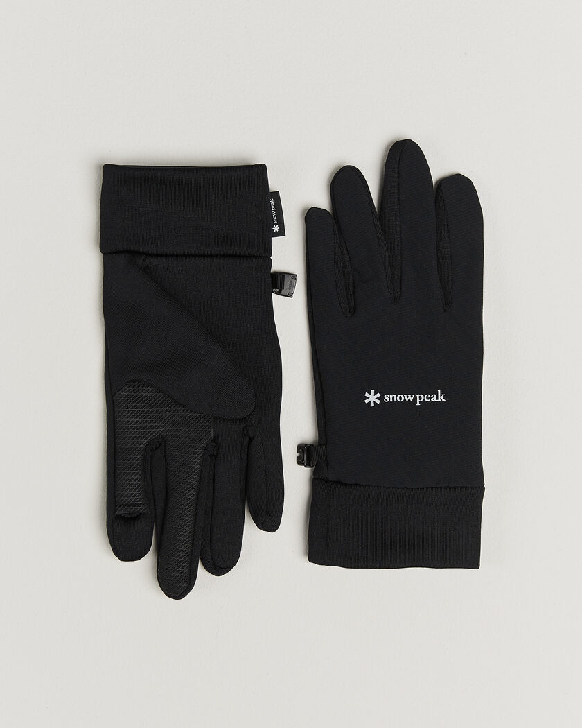 Snow Peak Polartec Power Stretch Gloves Black – Schwarz