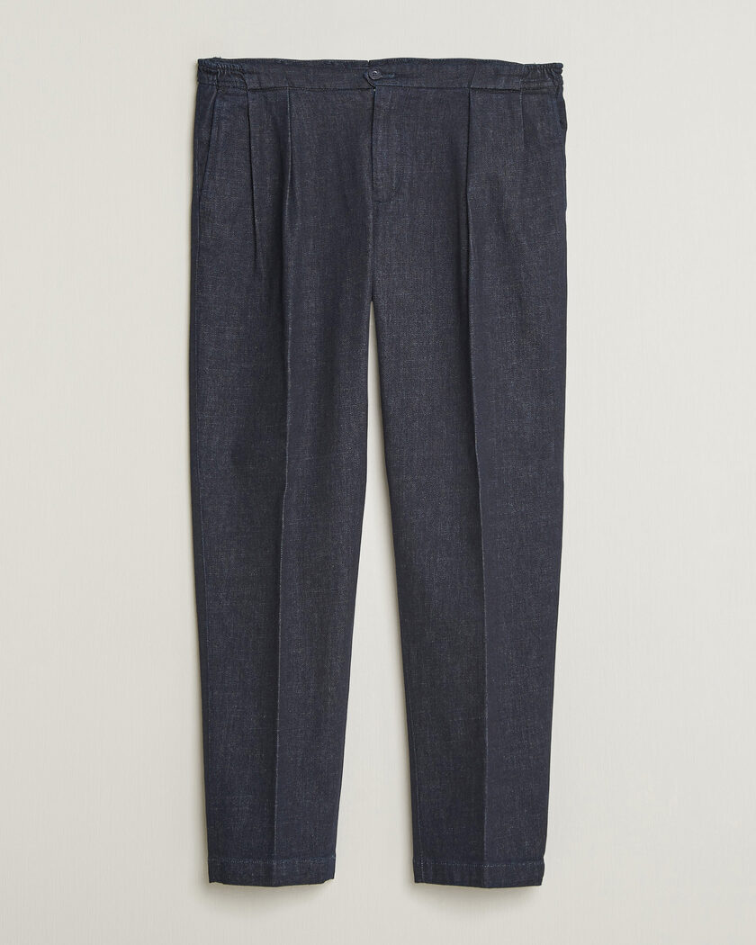 Briglia 1949 Portobello Loose Fit Denim Trousers Dark Blue – Blau