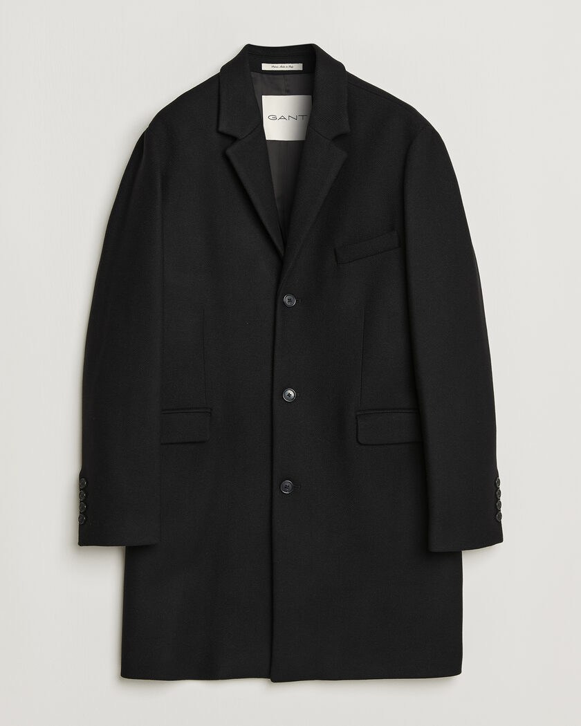 Gant Classic Wool/Cashmere Coat Black – Schwarz
