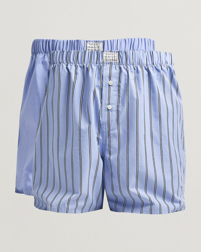 Gant 2-Pack Woven Boxer Shorts Light Blue – Blau