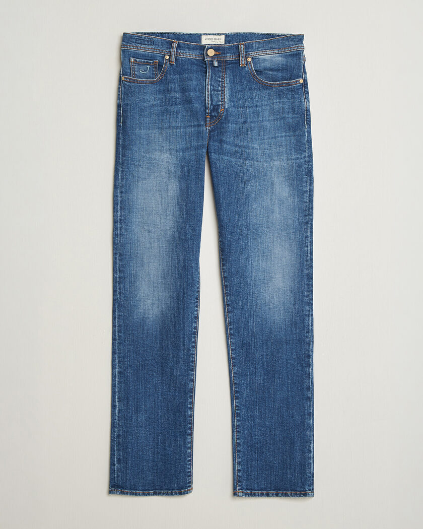Jacob Cohën Edos Regular Straight Fit Jeans Mid Blue – Blau