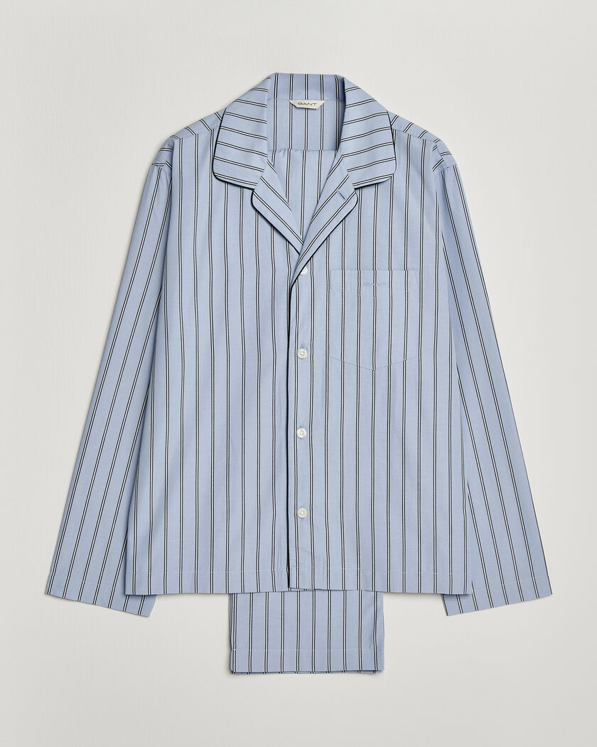 Gant Poplin Striped Pyjama Set Light Blue – Blau