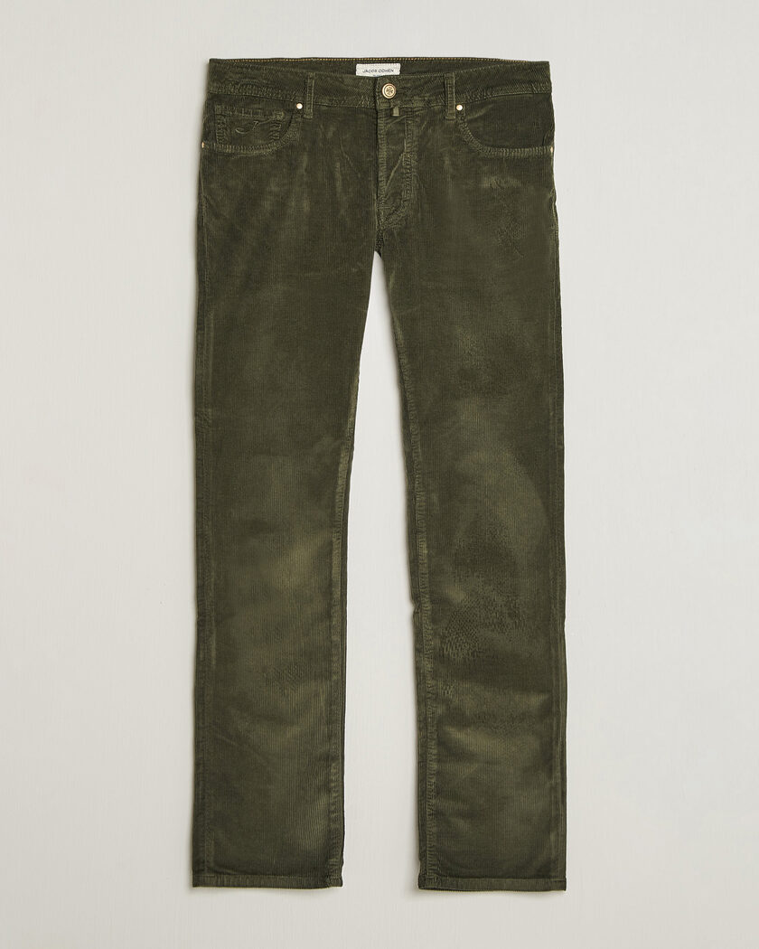 Jacob Cohën Bard 5-Pocket Medium Corduroy Trousers Green – Grün