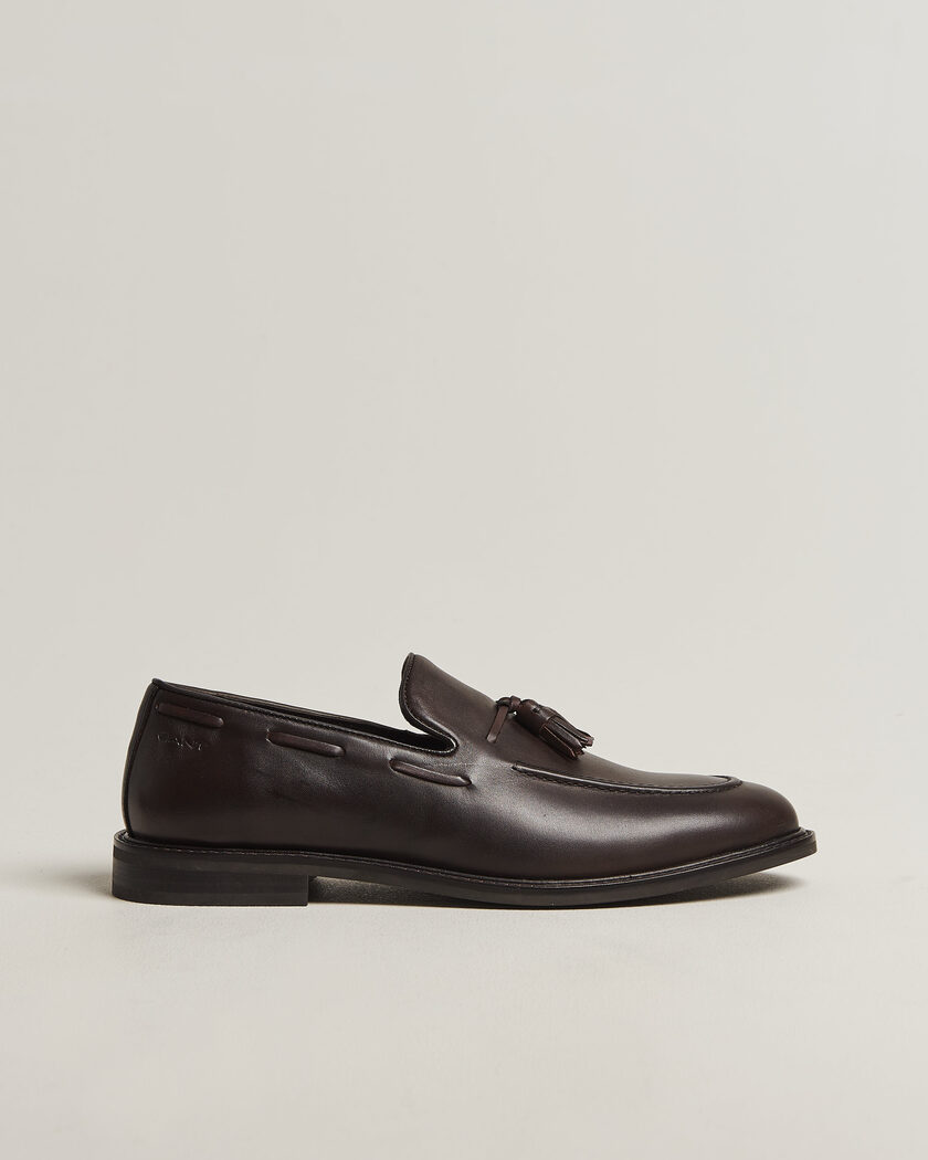 Gant Lozham Leather Tassle Loafer Dark Brown – Braun