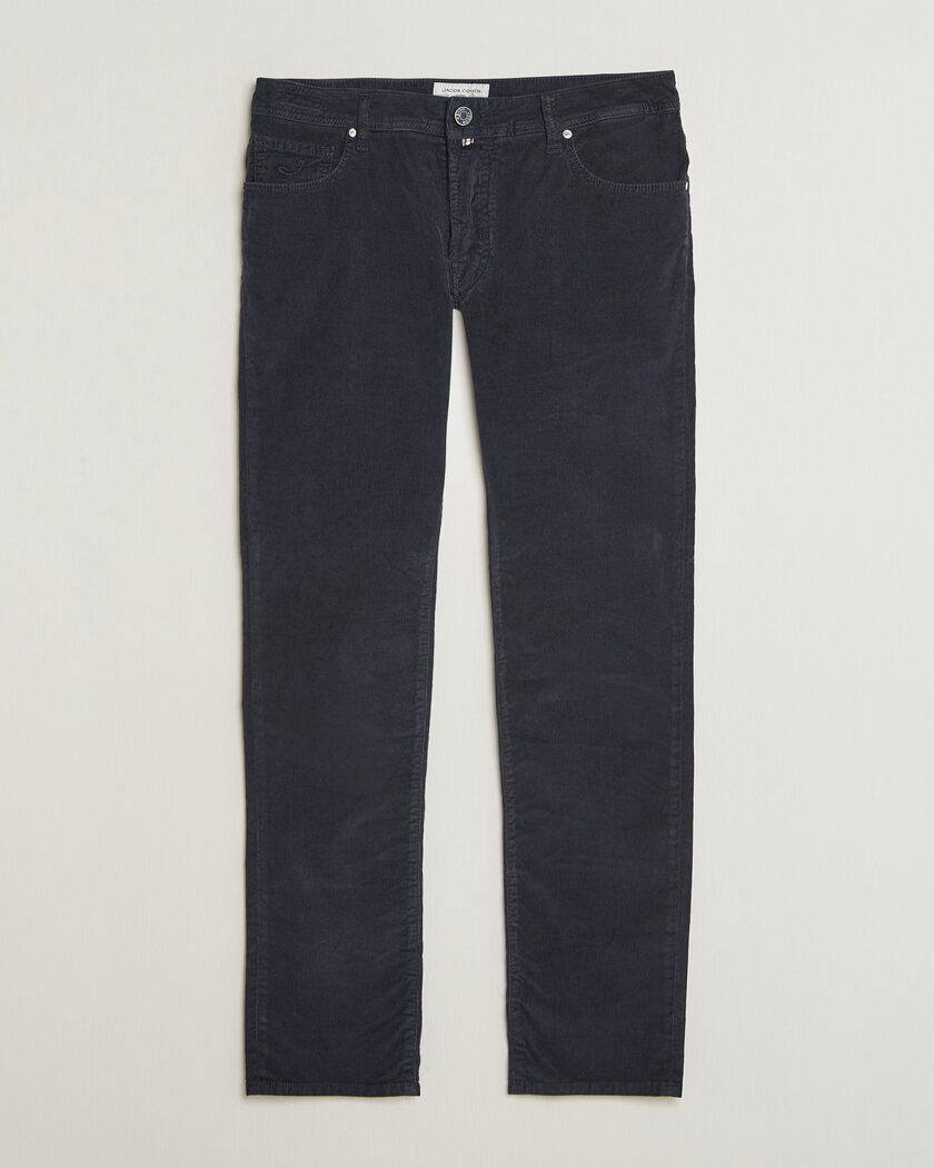 Jacob Cohën Nick Slim Fit Cotton Trousers Navy – Blau