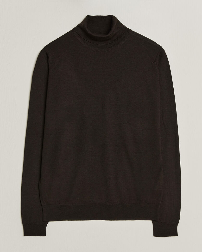 John Smedley Cherwell Extra Fine Merino Rollneck Faulkner Brown – Braun